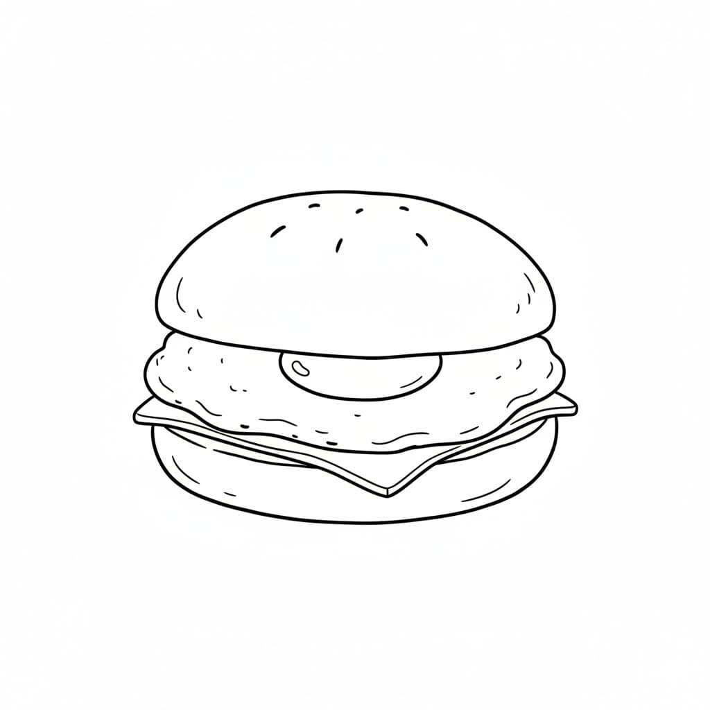 Breakfast Sandwich drawing idea