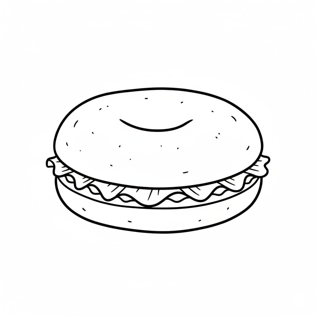 Bagel Sandwich drawing idea