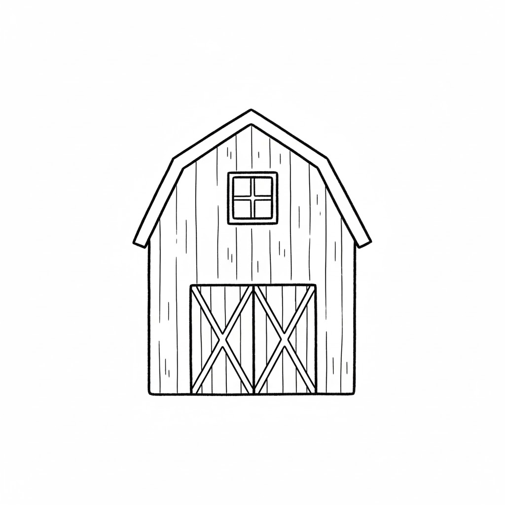 Barn-Style Tiny House drawing idea