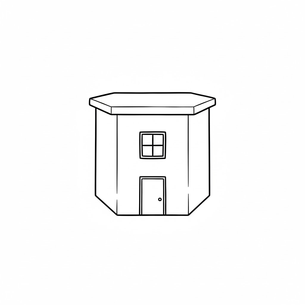 Hexagon Tiny House drawing idea
