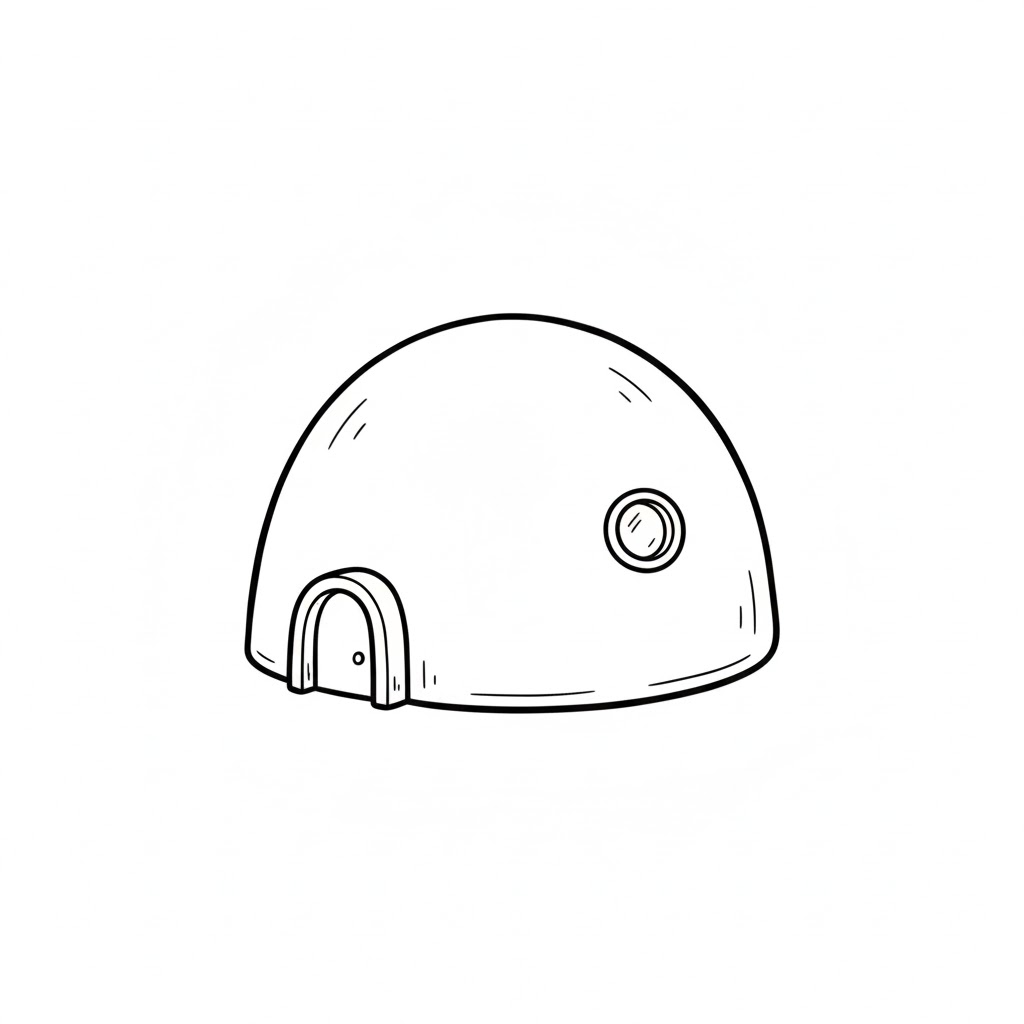 Tiny Dome House drawing idea