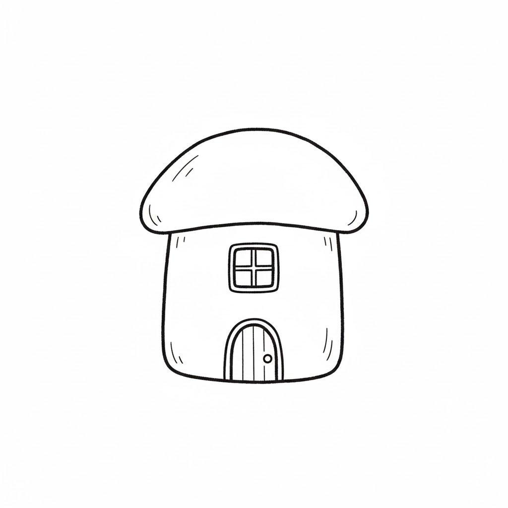 Rounded Tiny House drawing idea