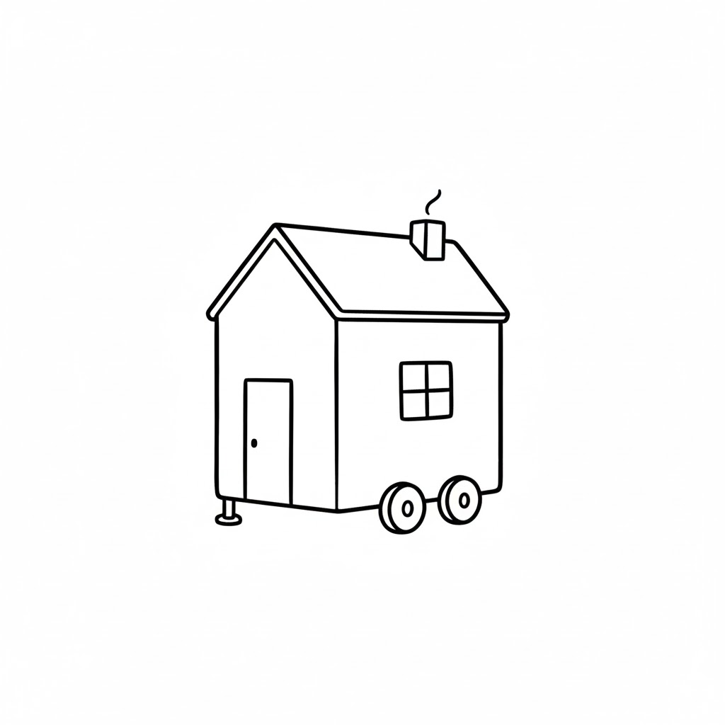 Tiny House on Wheels drawing idea