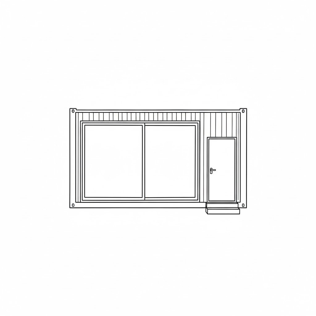 Container-Style Tiny Home drawing idea