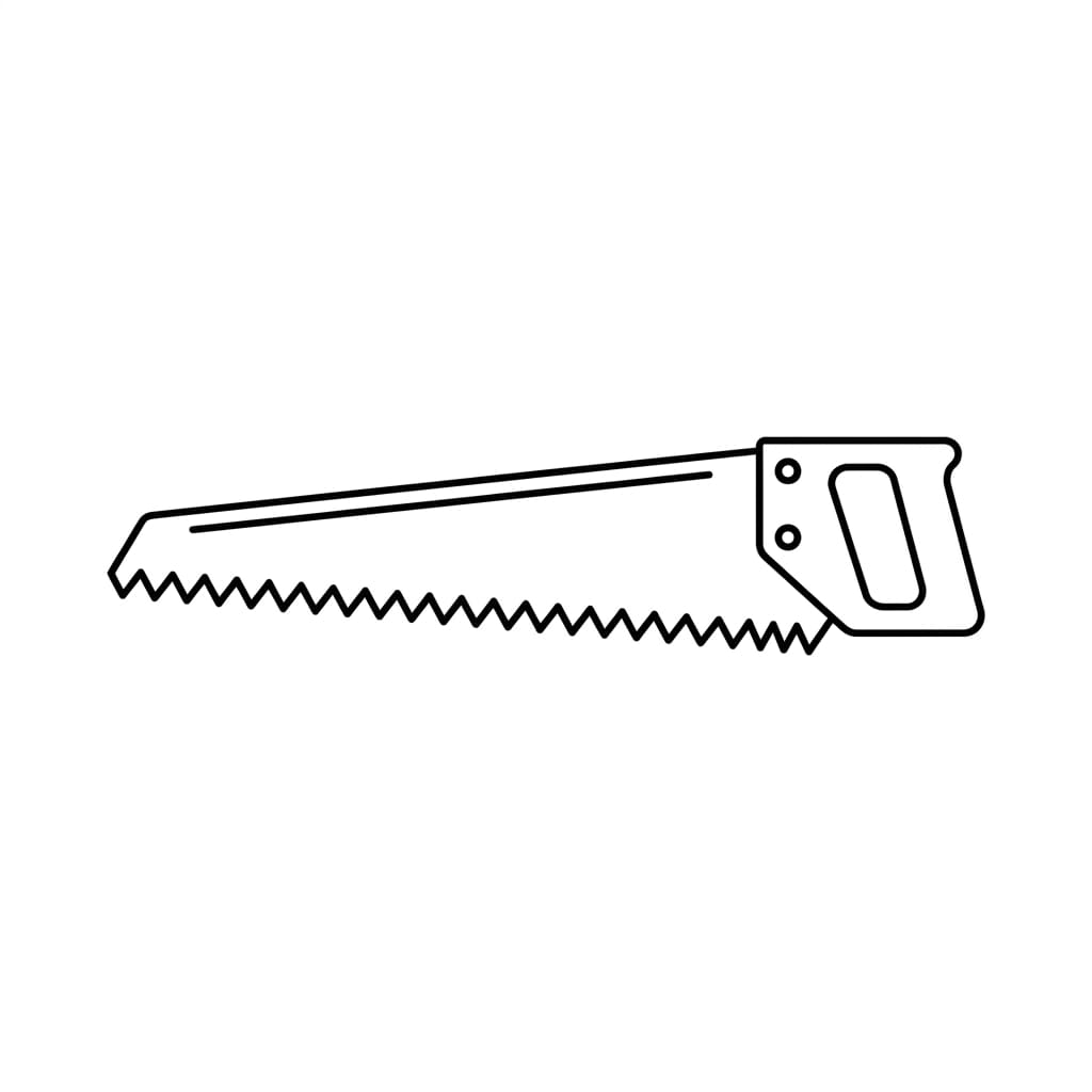 Single Hand Saw Outline