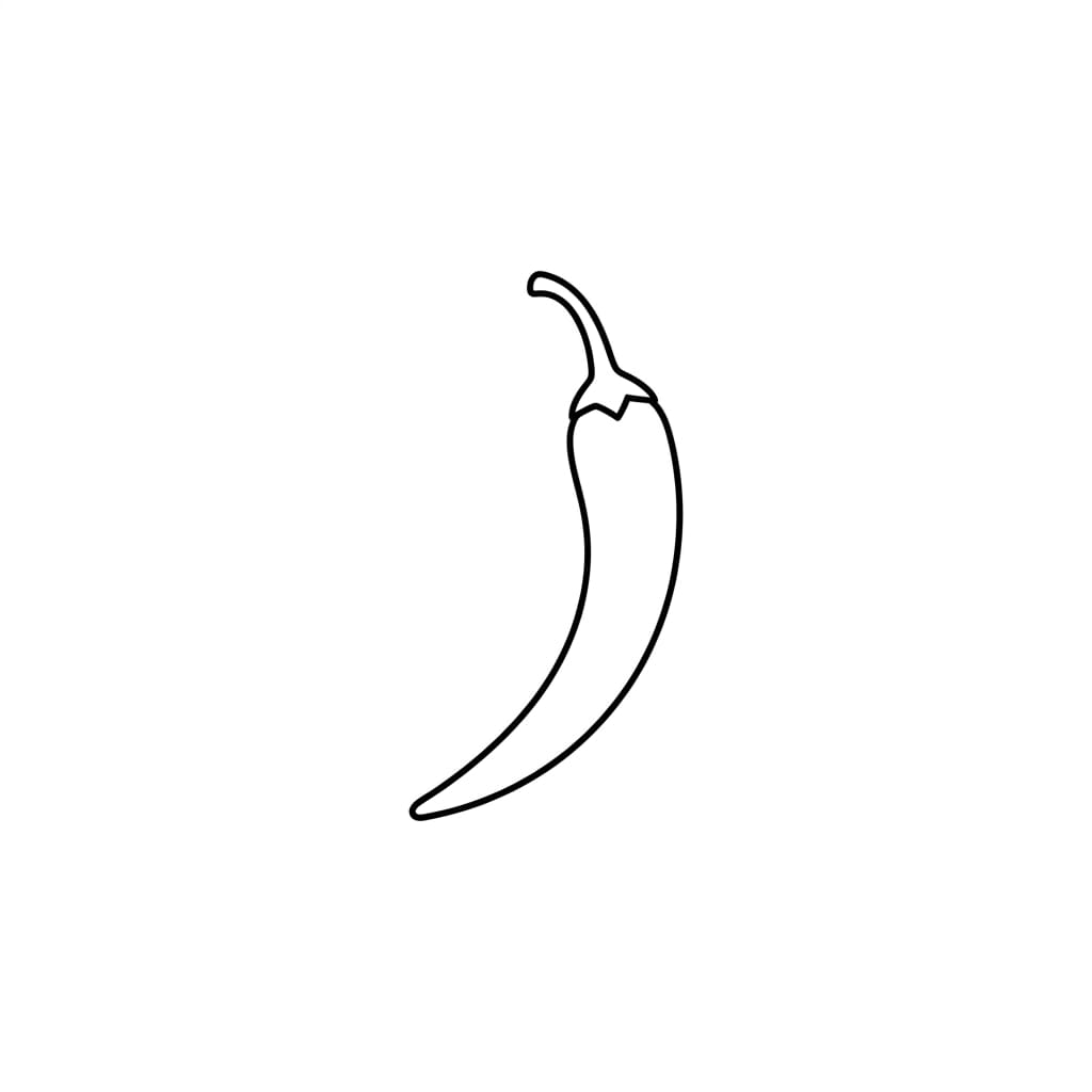The Classic Single Chili drawing idea