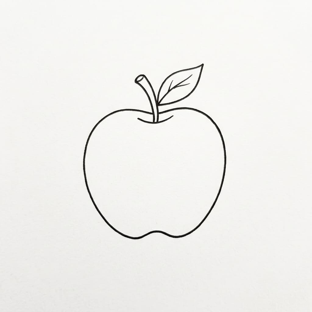 Single Apple Outline