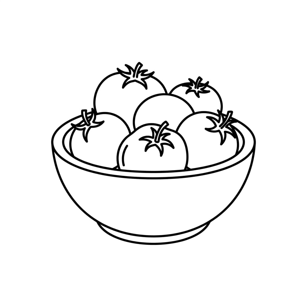 Bowl of Tomatoes drawing idea