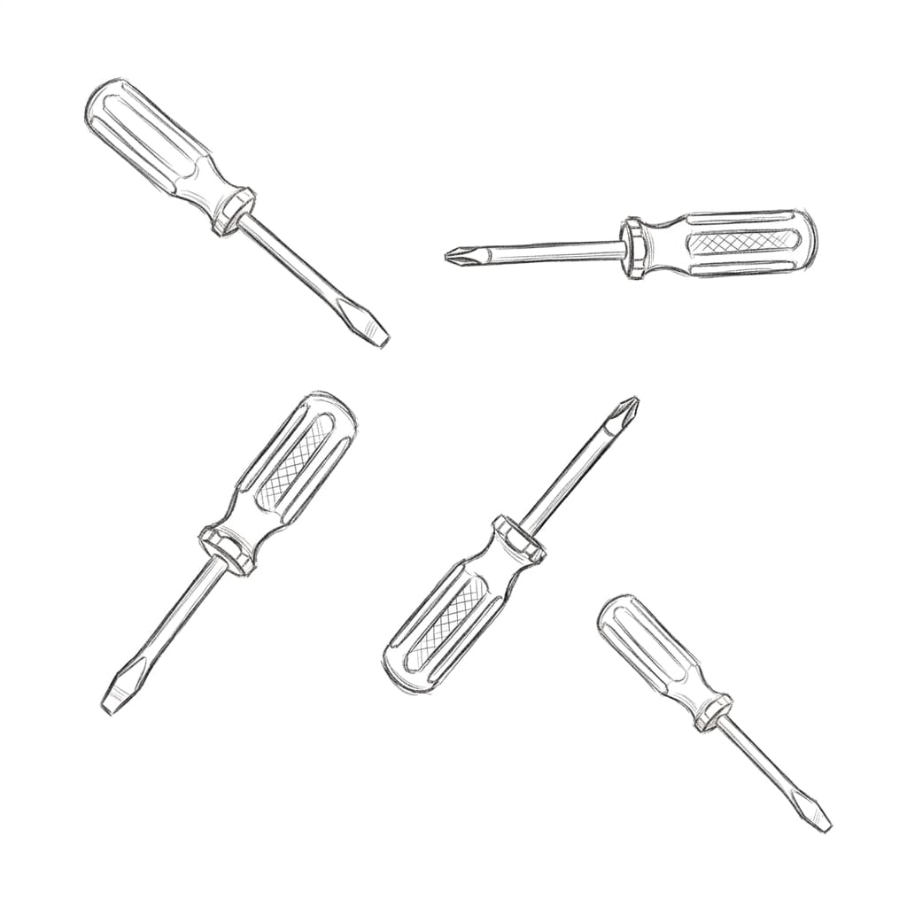 Floating Screwdrivers drawing idea