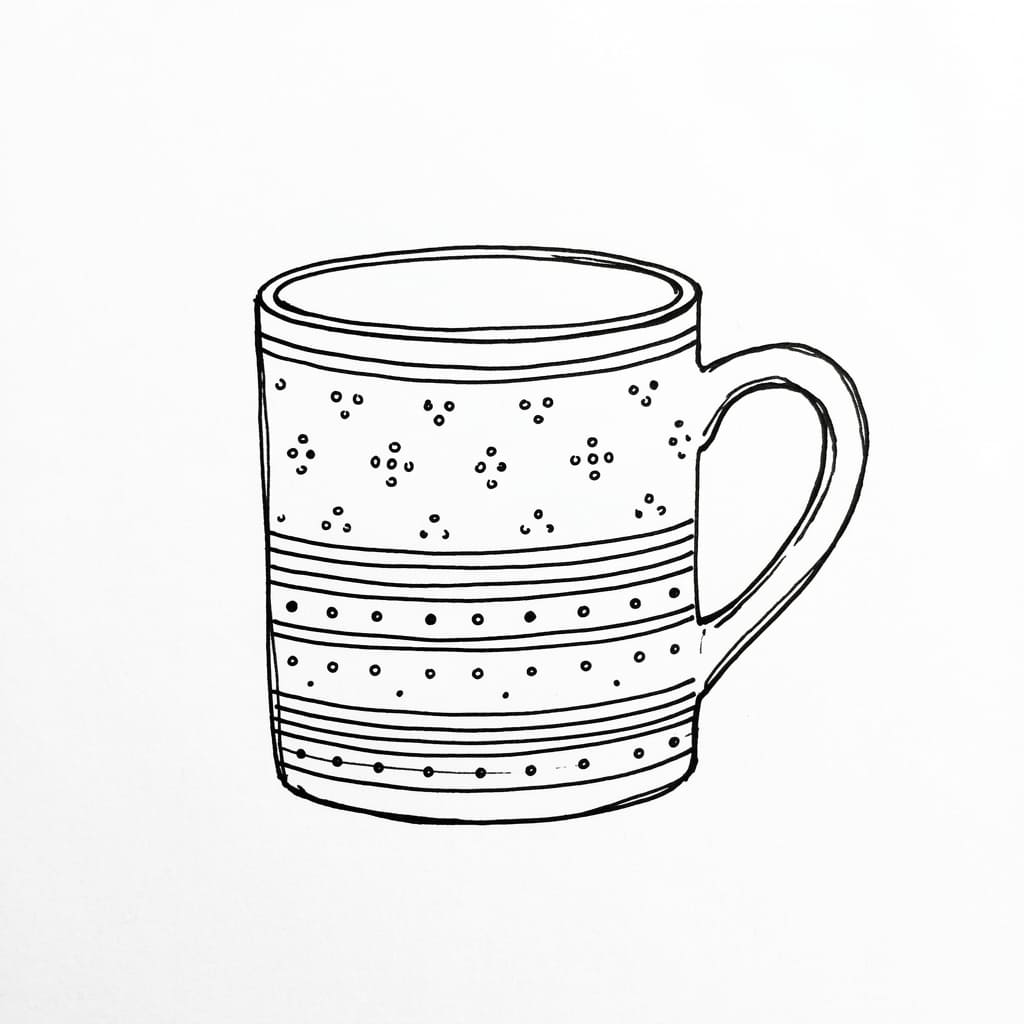 Patterned Mug drawing idea