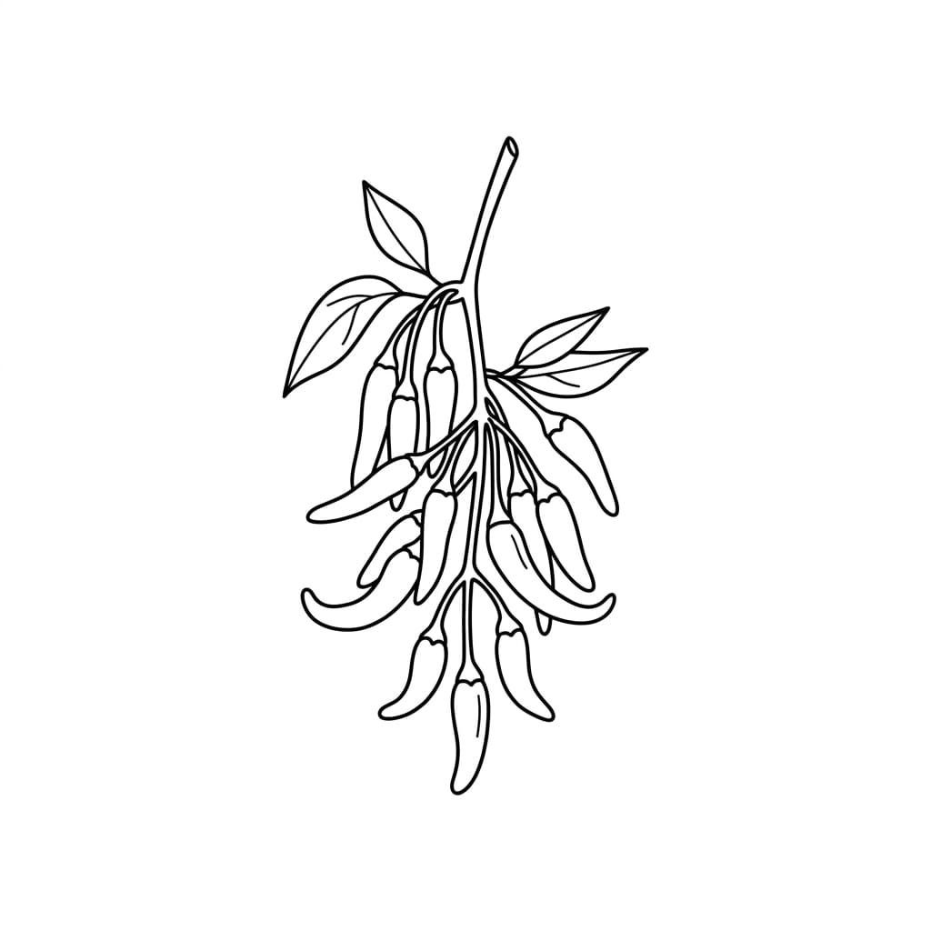 Branching Cluster Chili drawing idea