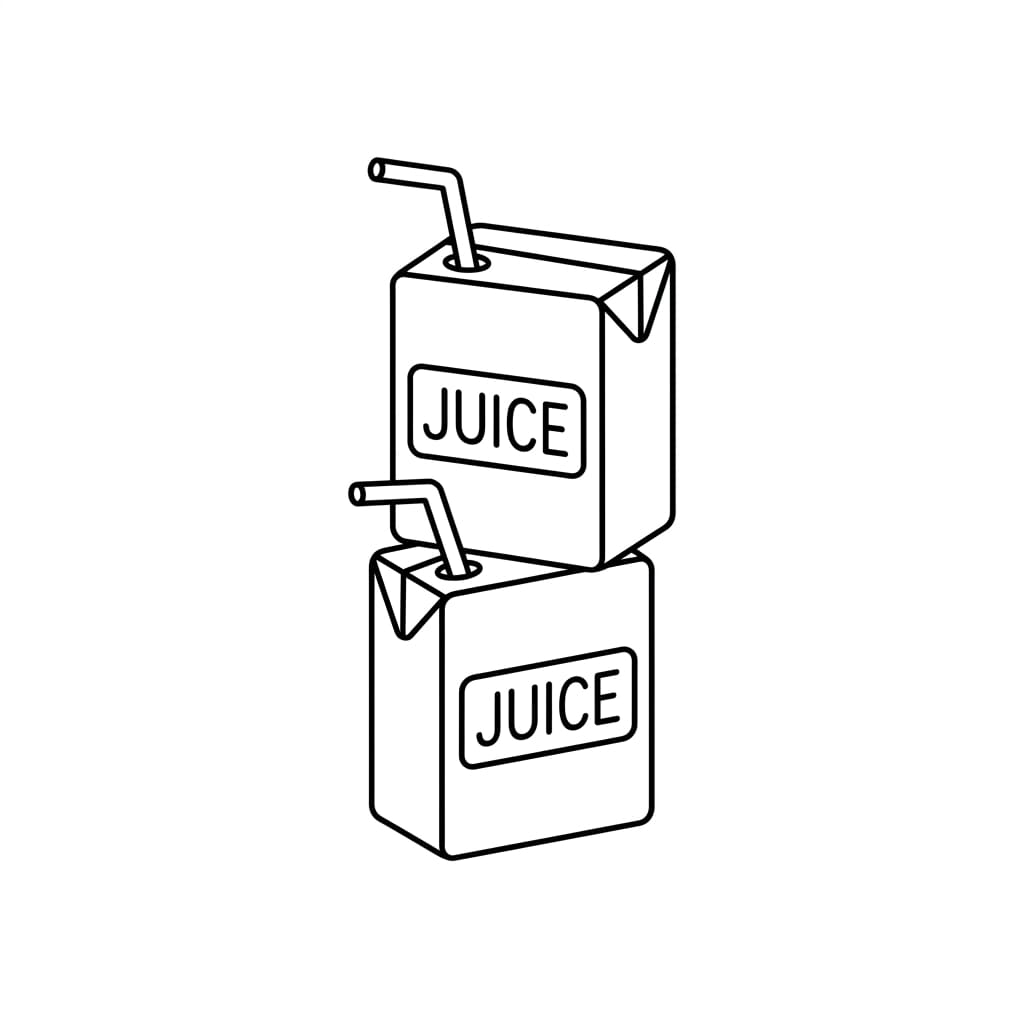 Stacked Juice Boxes drawing idea