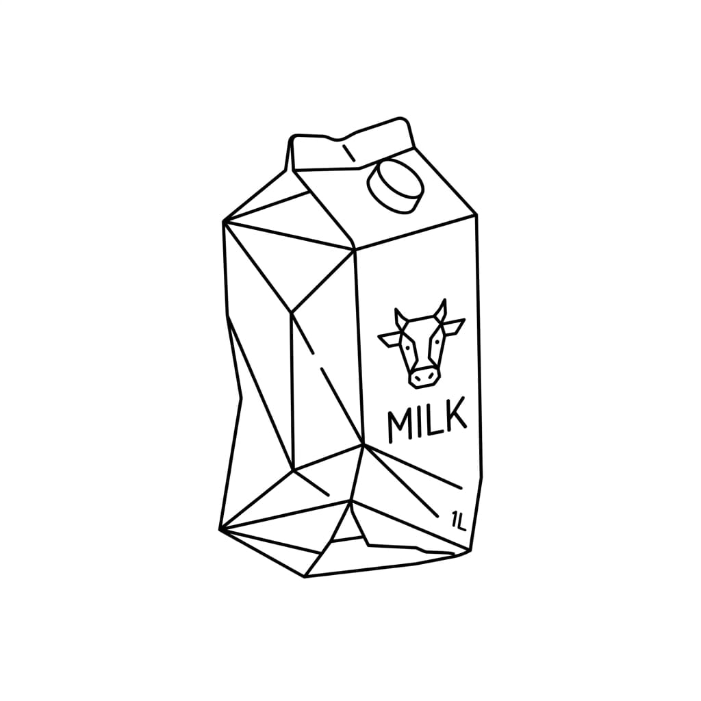 Flattened Milk Carton drawing idea
