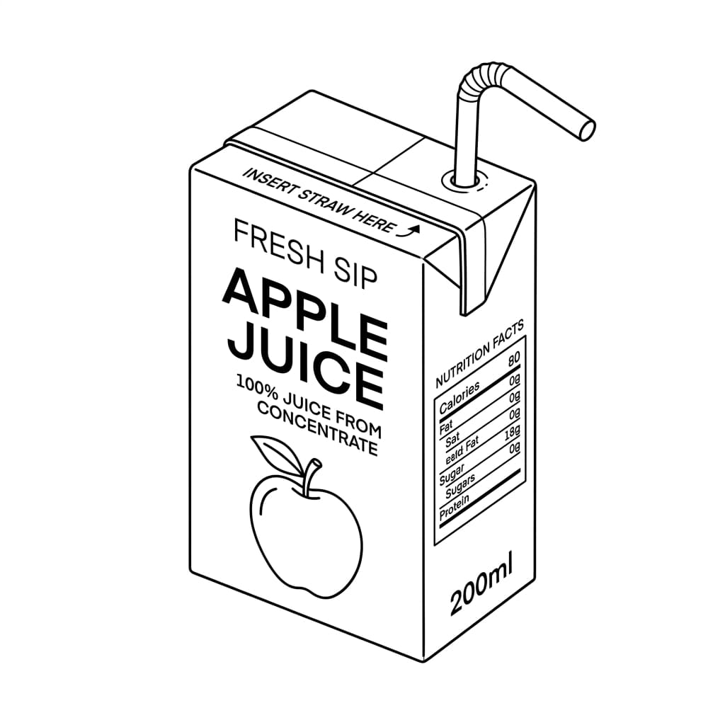Juice Box Corner View drawing idea