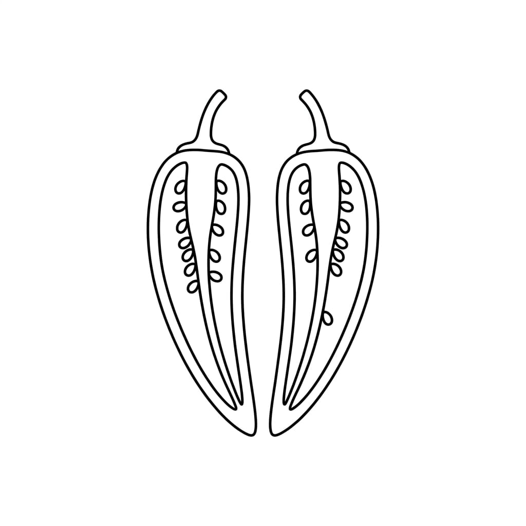Sliced Chili drawing idea