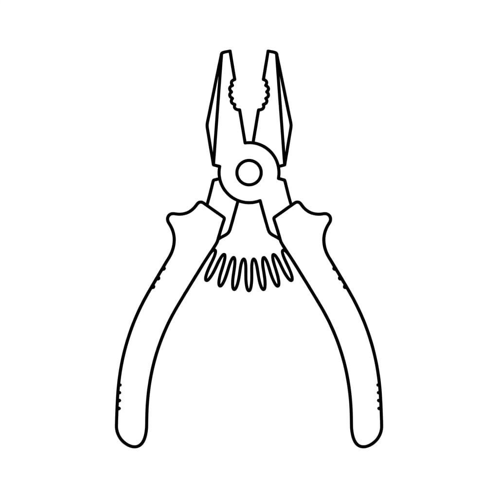 Spring Mechanism Pliers drawing idea