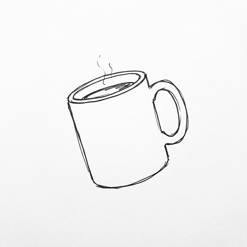Tilted Mug drawing idea