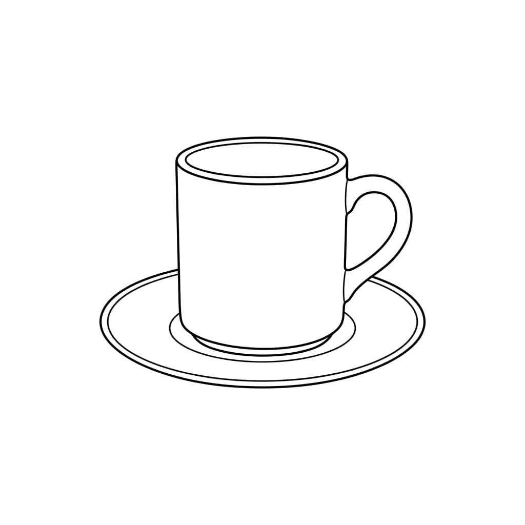 Mug with Plate drawing idea