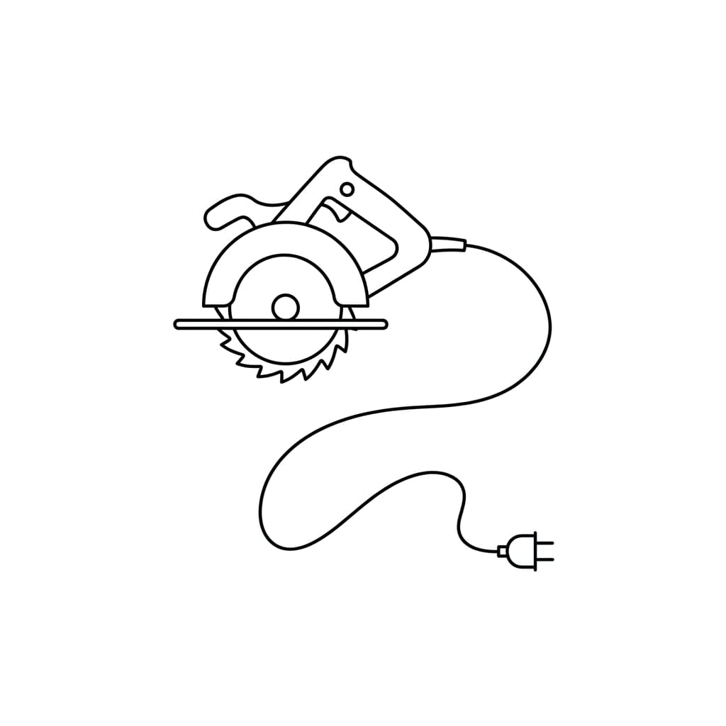 Corded Electric Saw with Cable