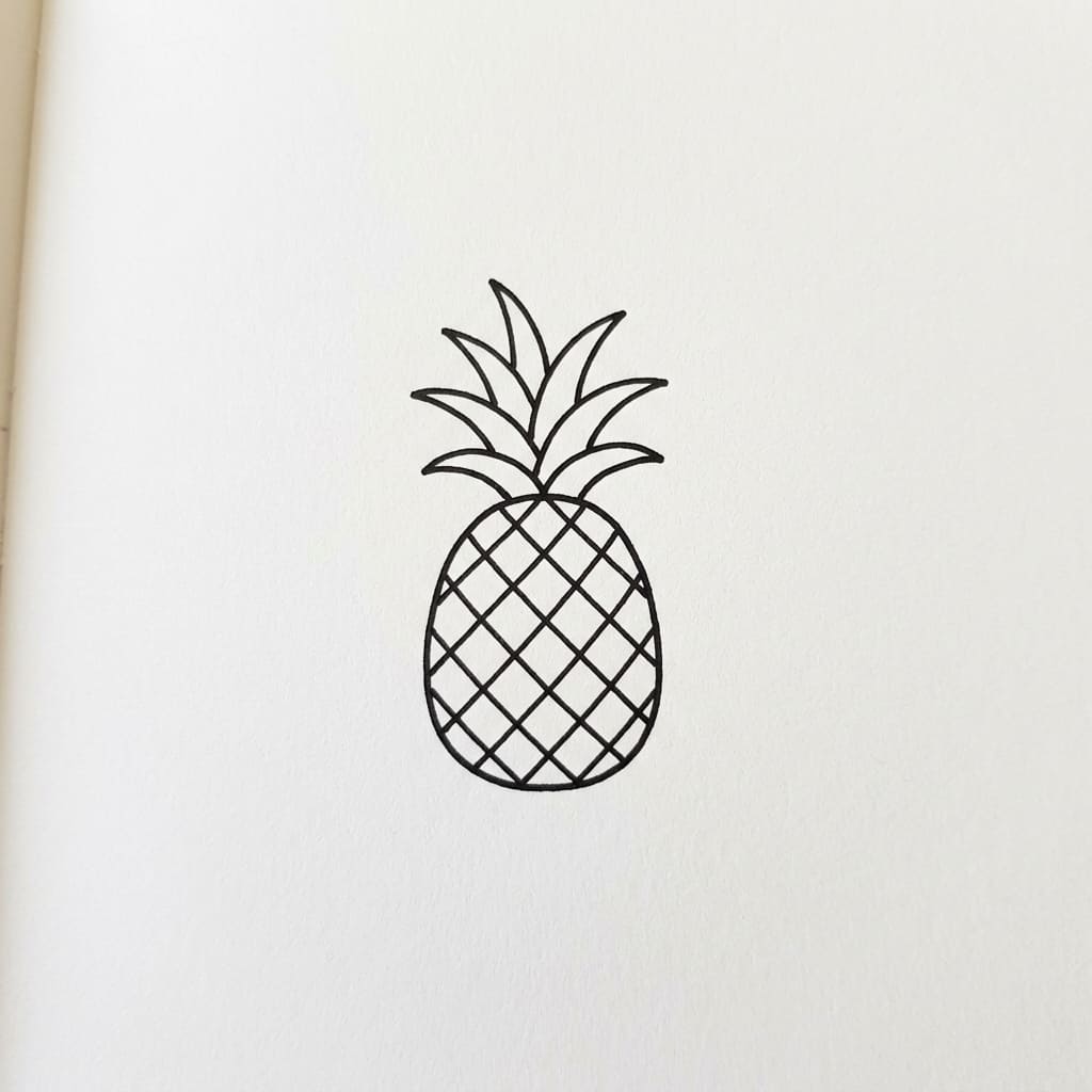 Mini Pineapple Doodle drawing idea