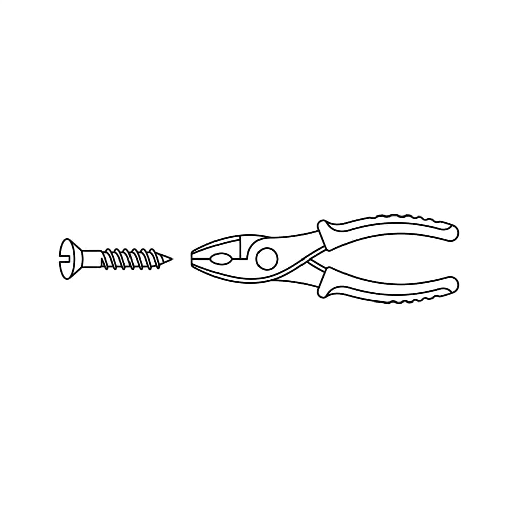 Pliers with a Screw drawing idea