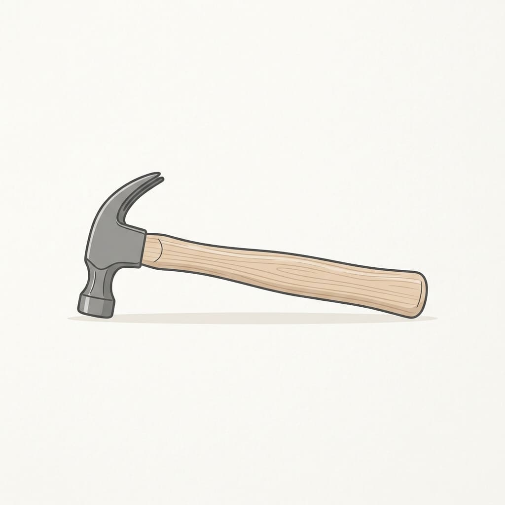 Hammer with Wood Grain drawing idea