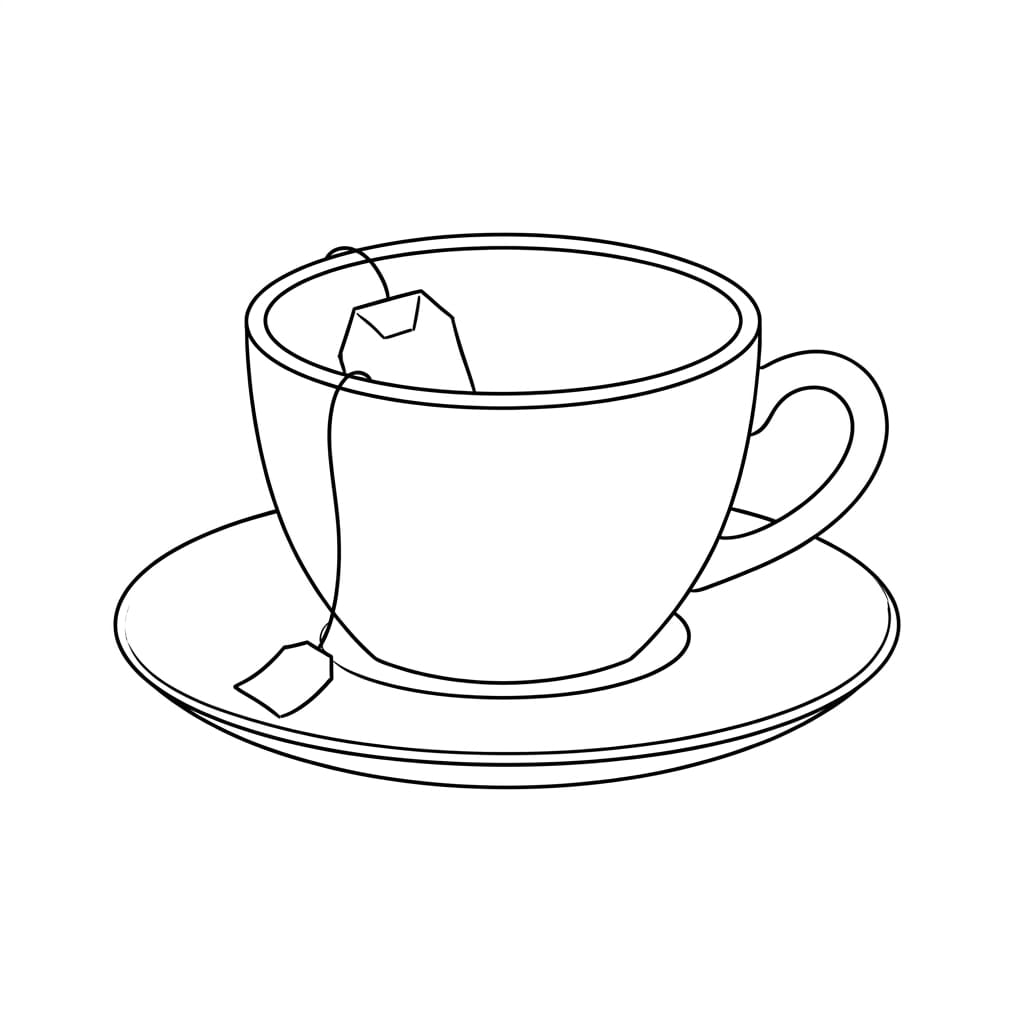 Teacup with Tea Bag drawing idea