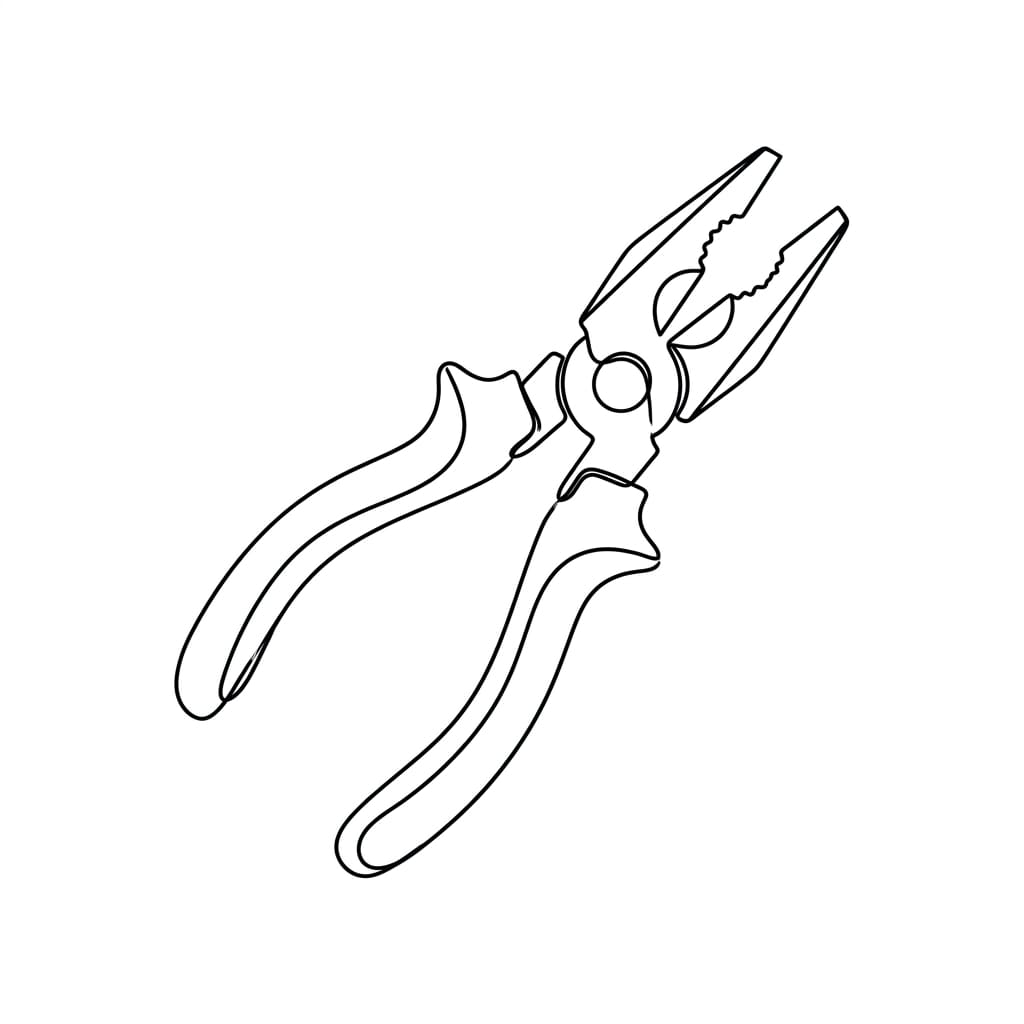 Slightly Open Pliers drawing idea