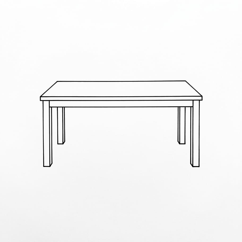 Rectangular coffee talbe drawing idea