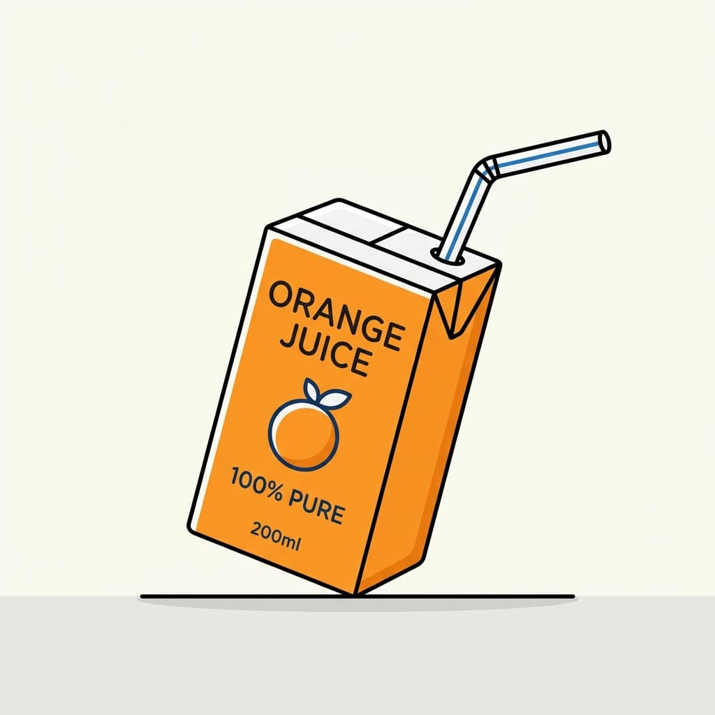 Tilted Juice Box drawing idea