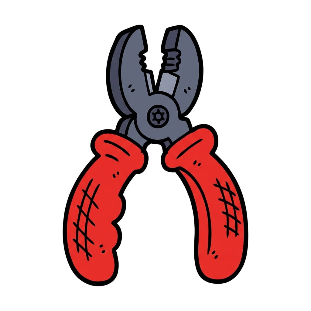 Chunky Cartoon Pliers drawing idea