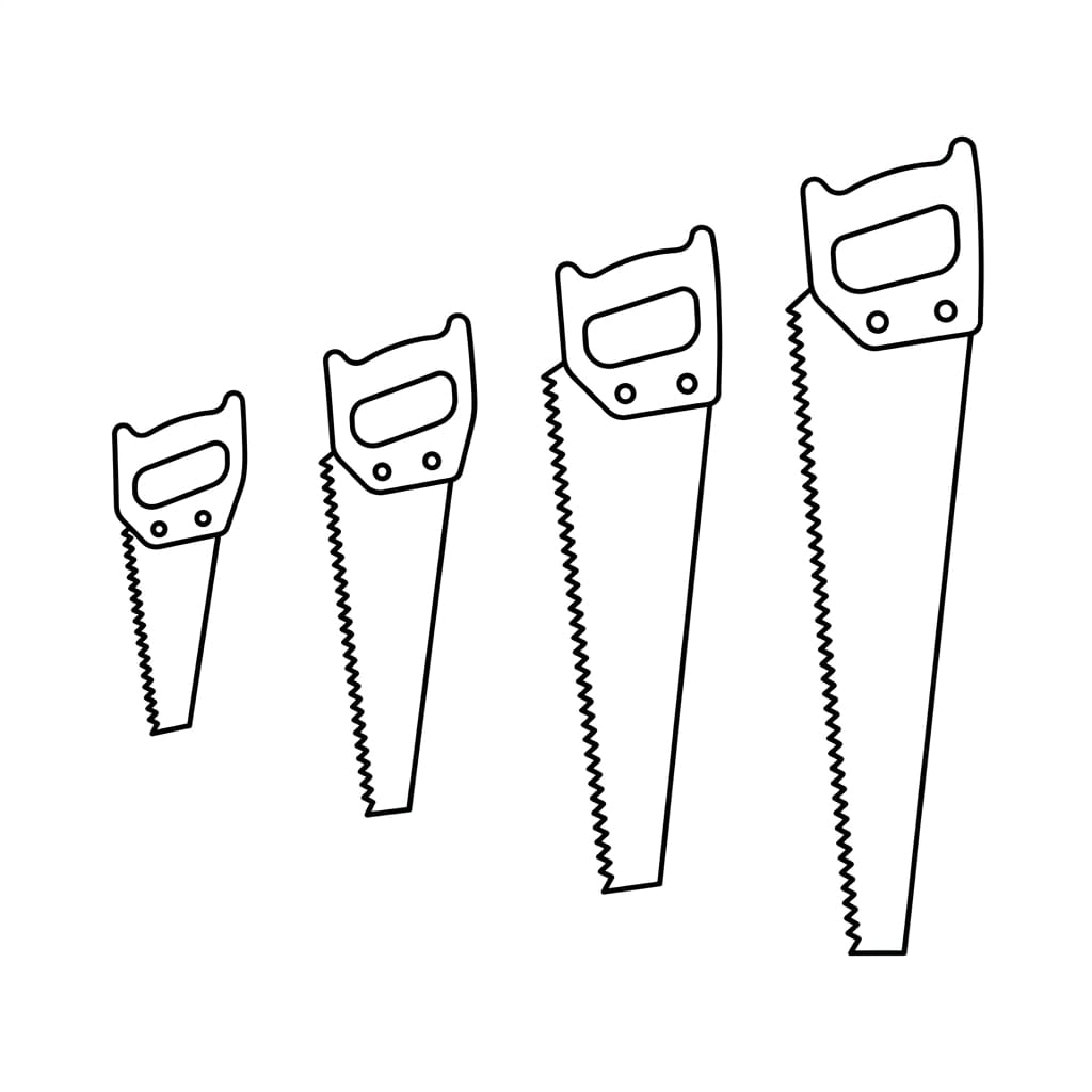 Different Saw Sizes Row
