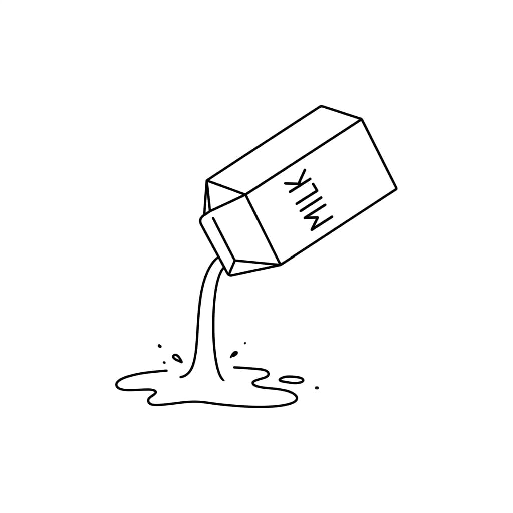 Pouring Milk Carton drawing idea