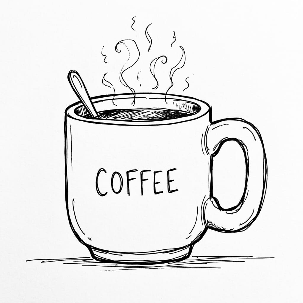 Oversized Mug drawing idea