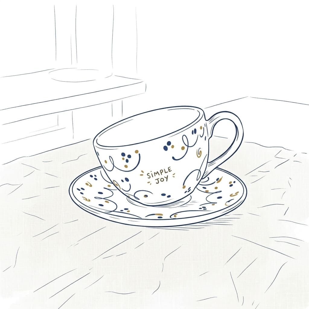 Slightly Tilted Teacup drawing idea