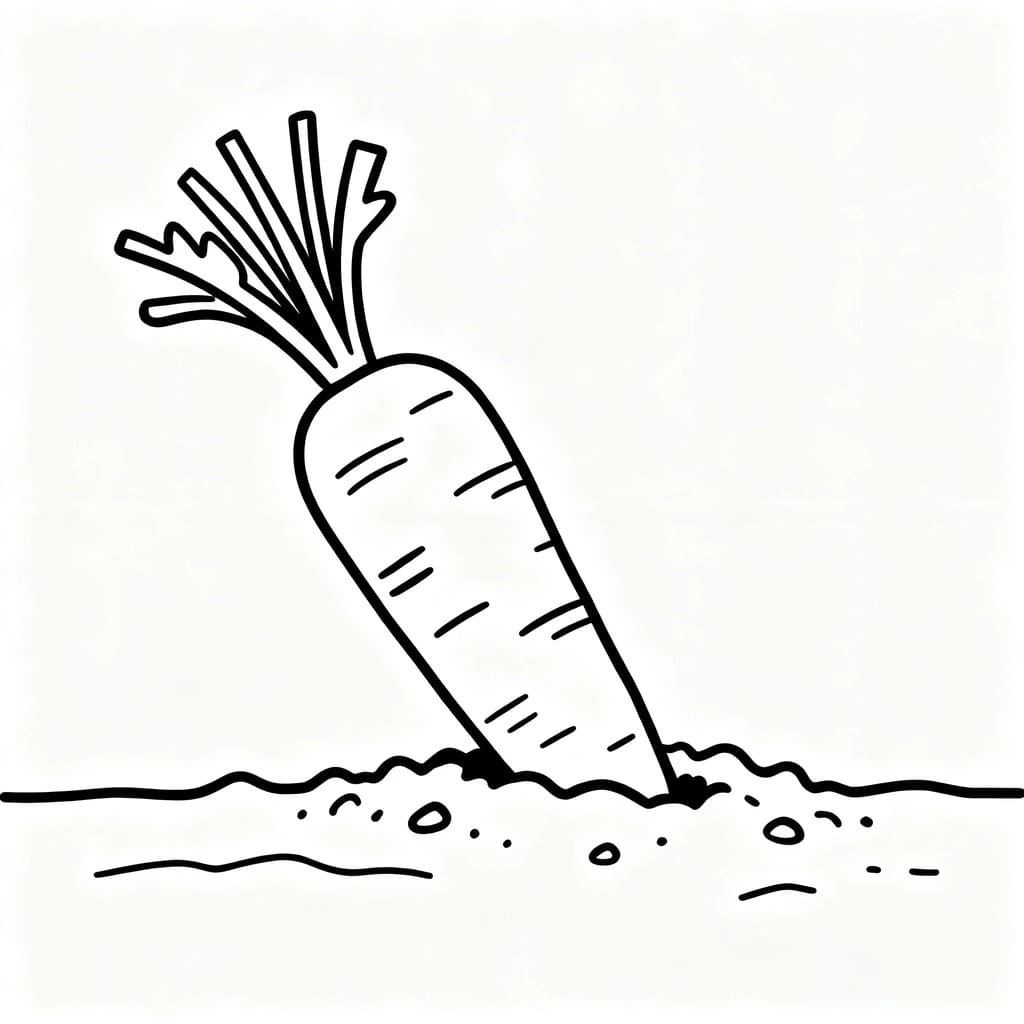 Carrot with Soil Lines