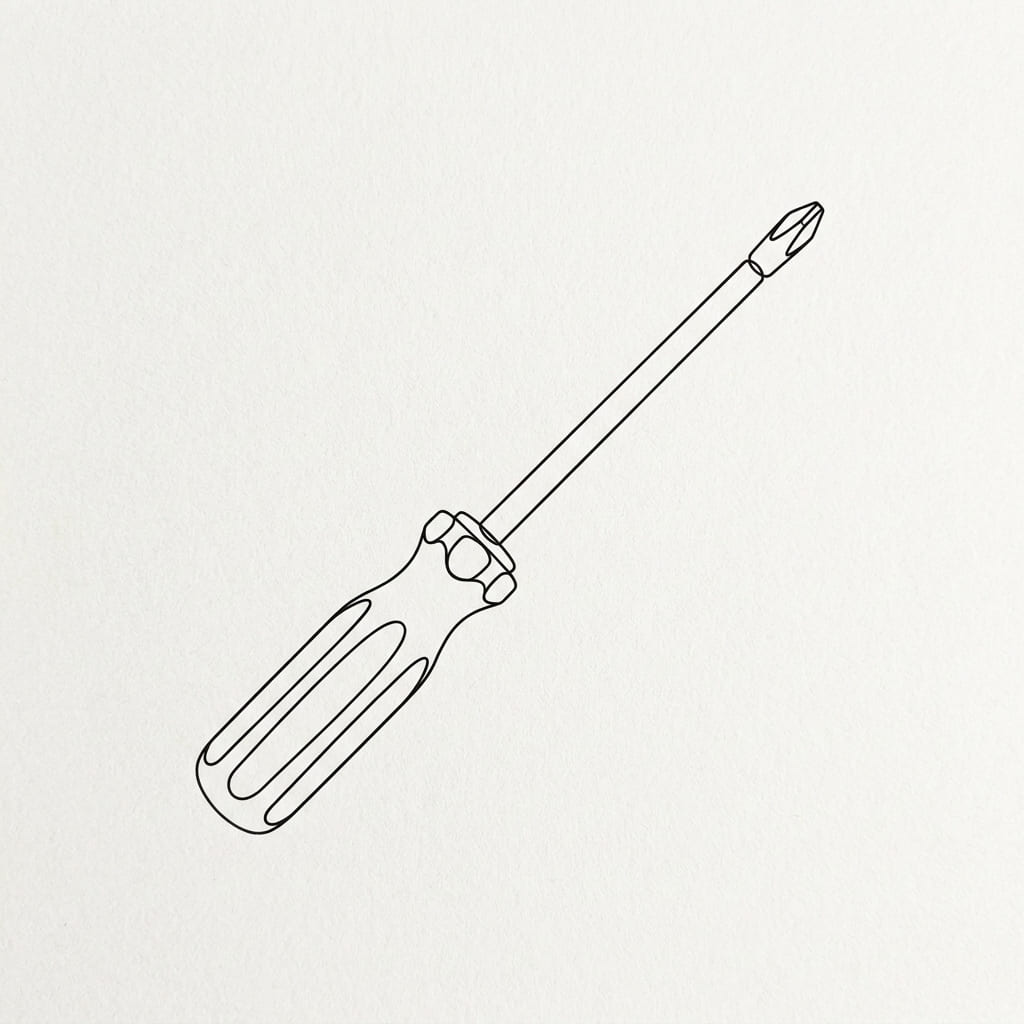 Angled Screwdriver drawing idea