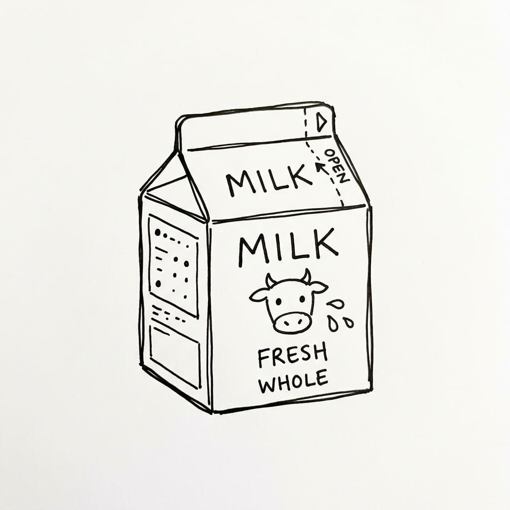 Mini Milk Carton drawing idea