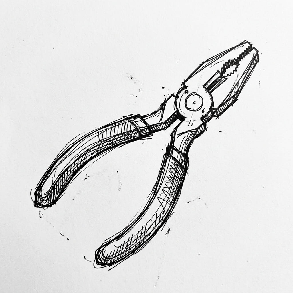 Loose Sketch Pliers drawing idea