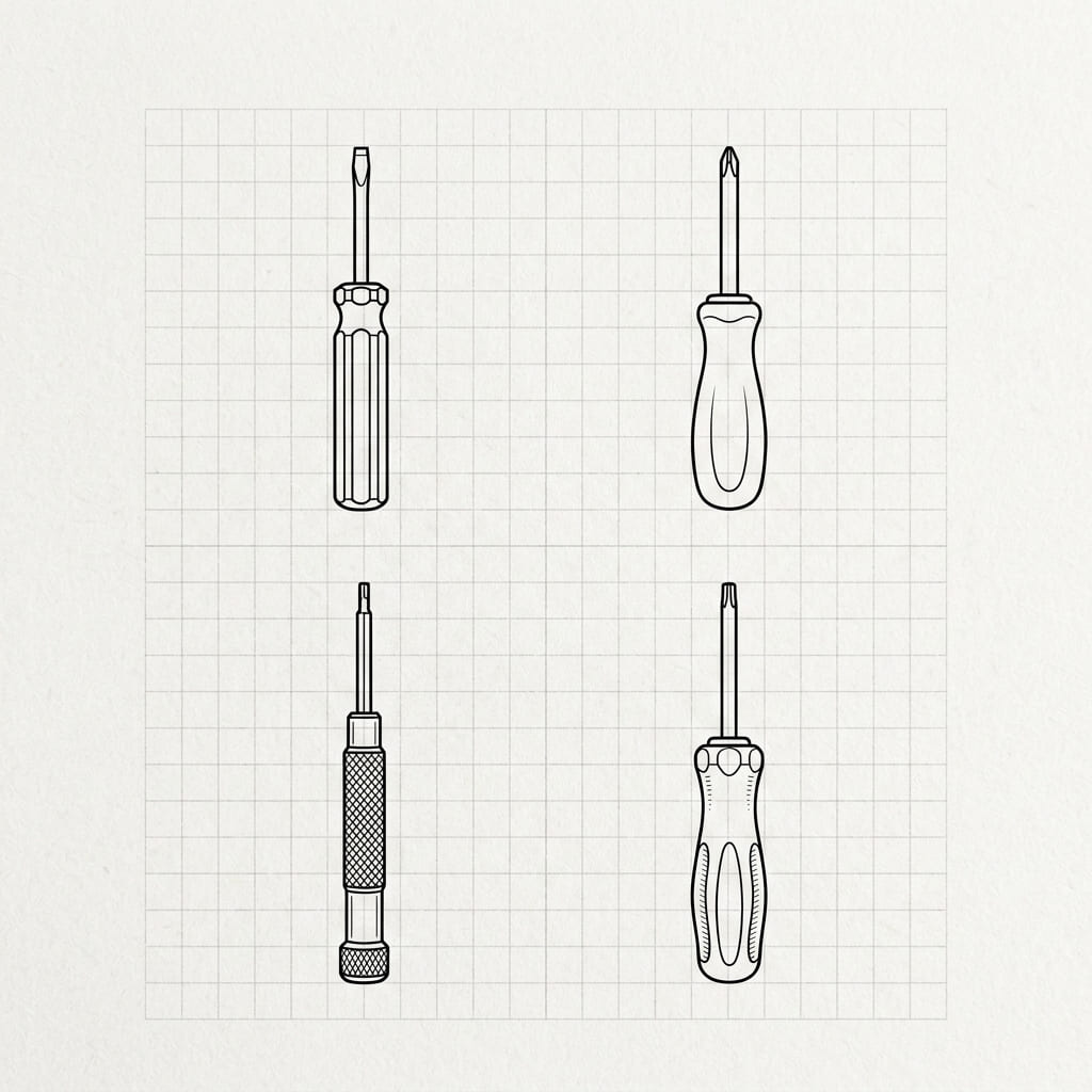 Mini Screwdriver Grid drawing idea