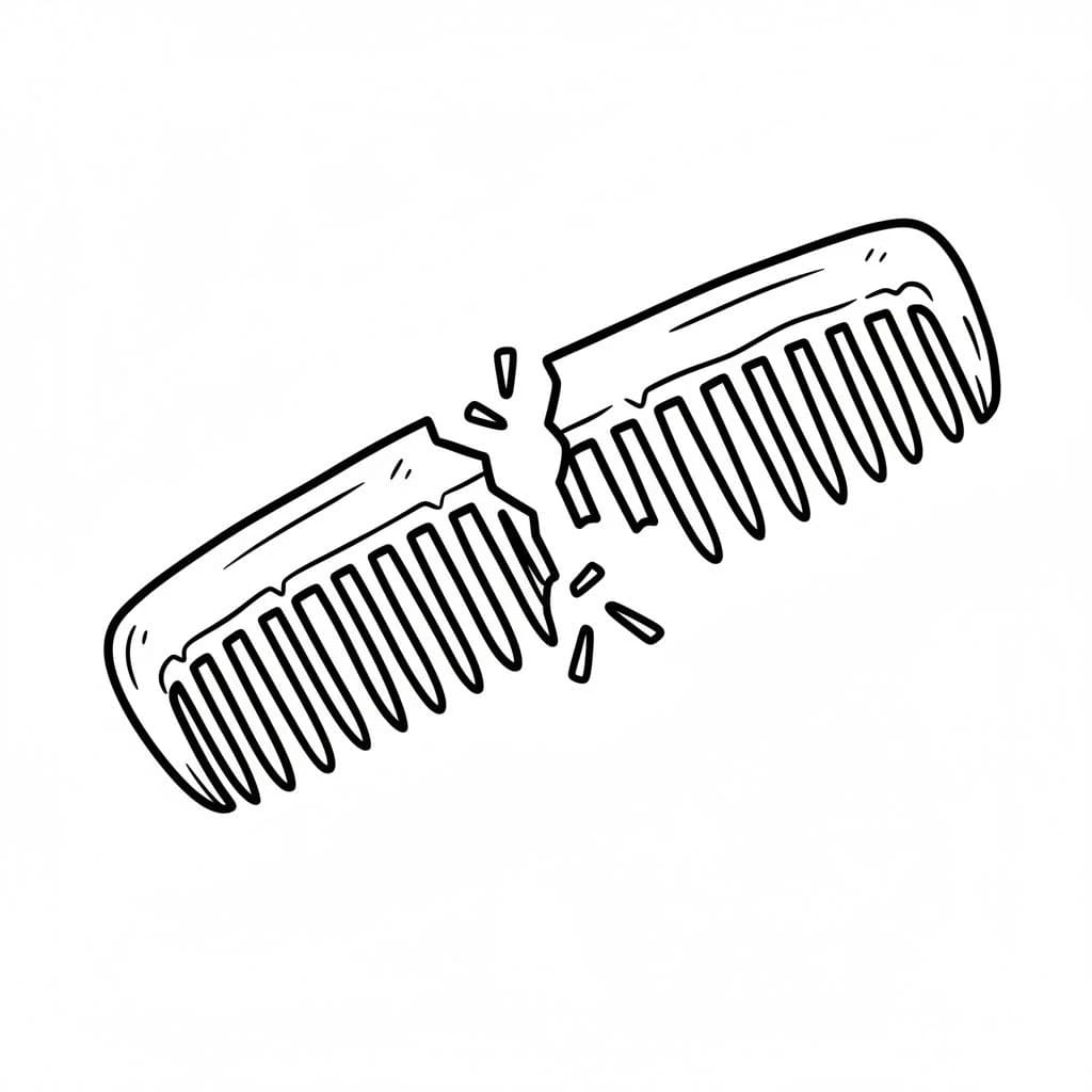 A Broken Comb with Missing Teeth drawing idea