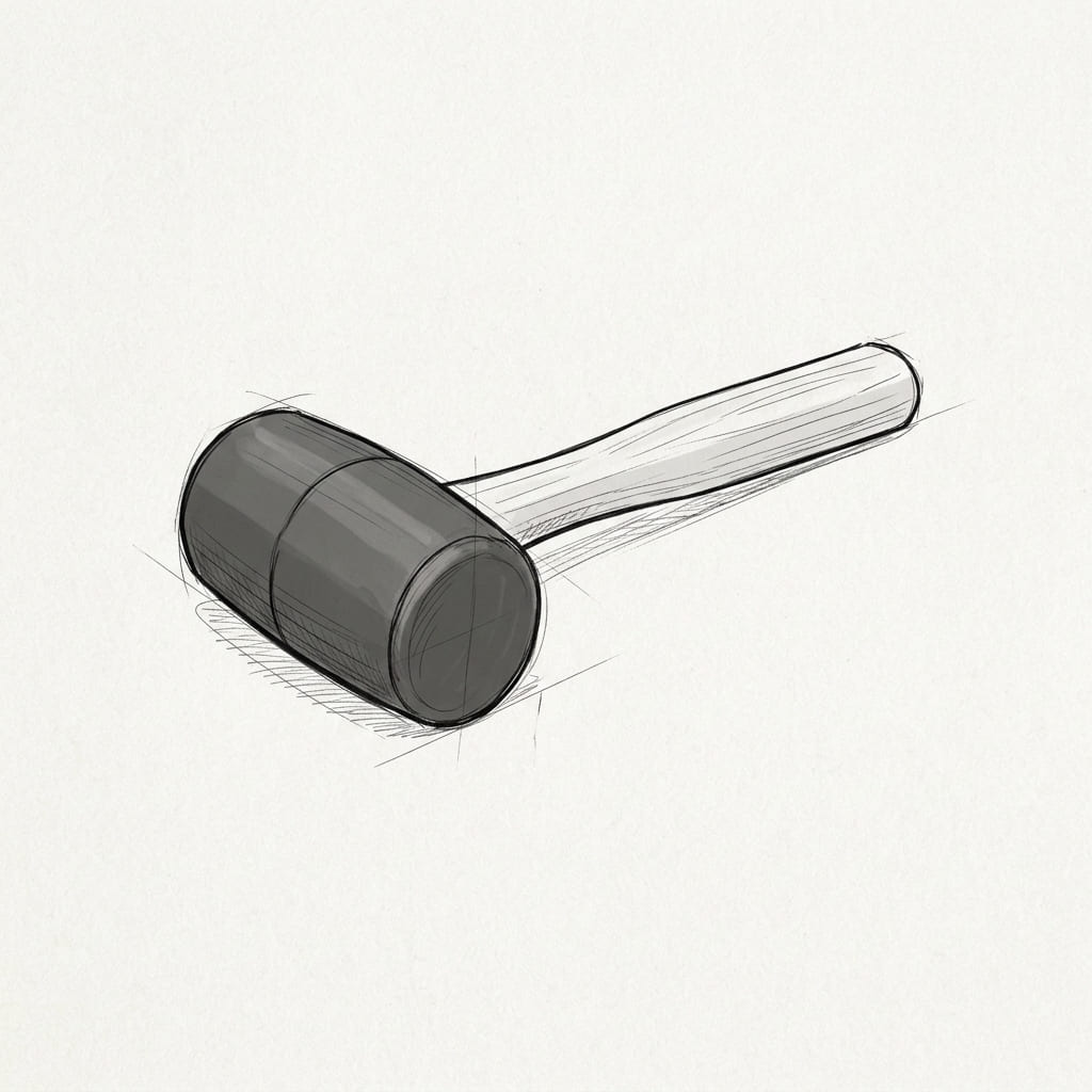 Rubber Mallet drawing idea