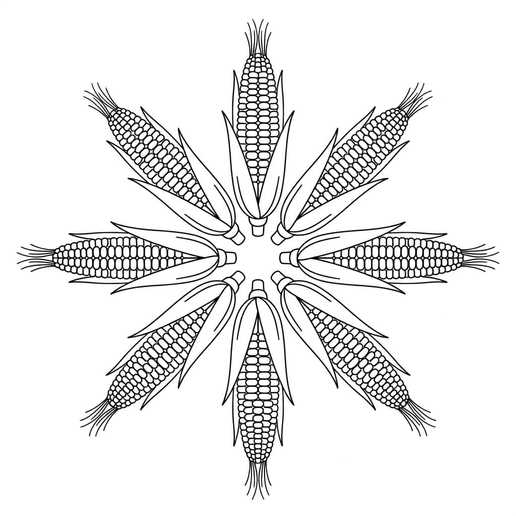 Corn Cob Circle Layout drawing idea