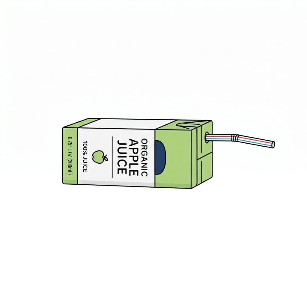 Juice Box Lying Flat drawing idea