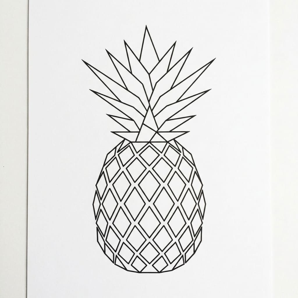 Geometric Pineapple drawing idea