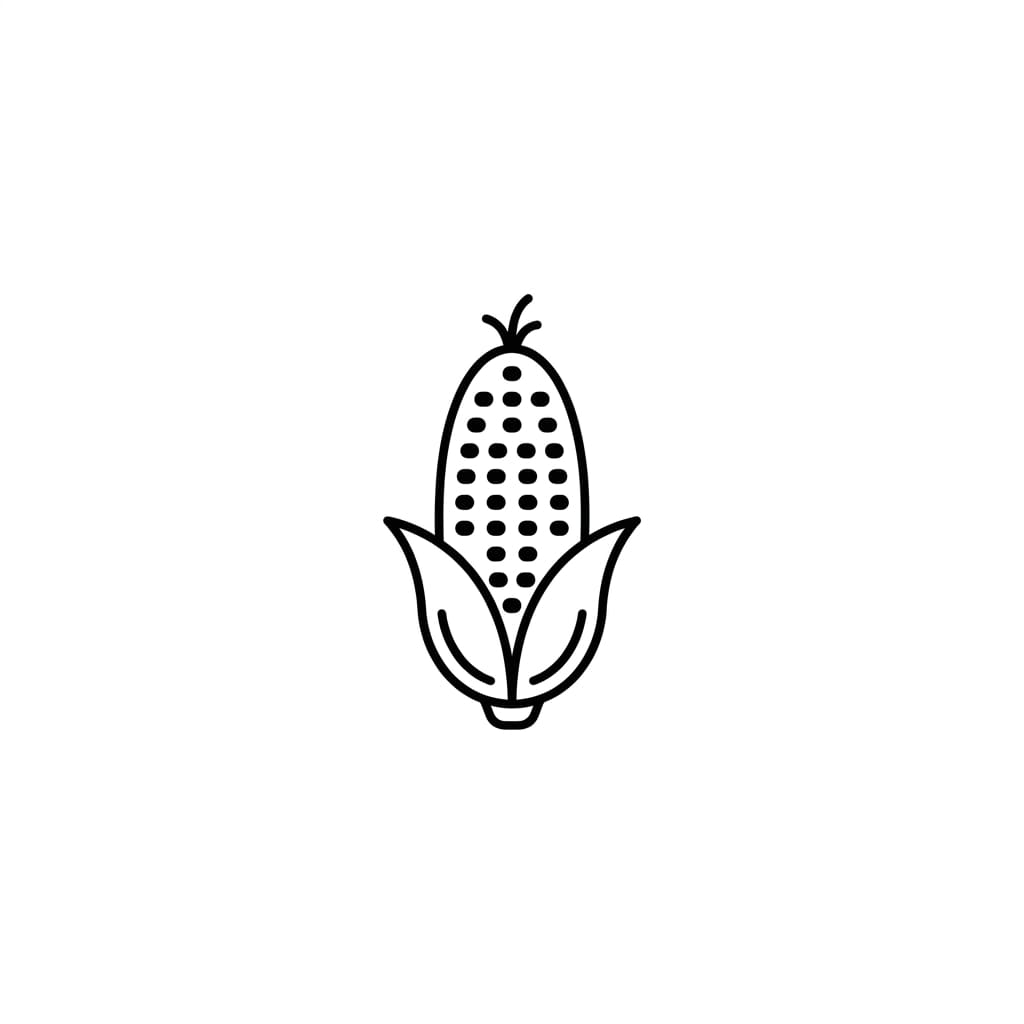Single Small Corn Icon drawing idea