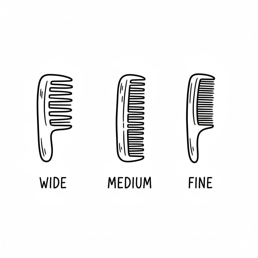 Three Small Combs in a Row drawing idea