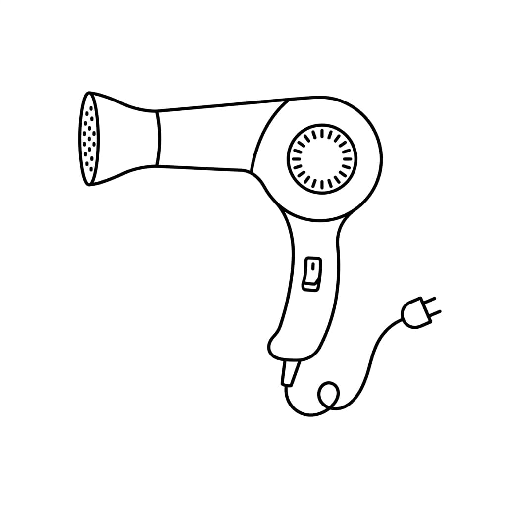 Basic_hairdryer_side_view drawing idea