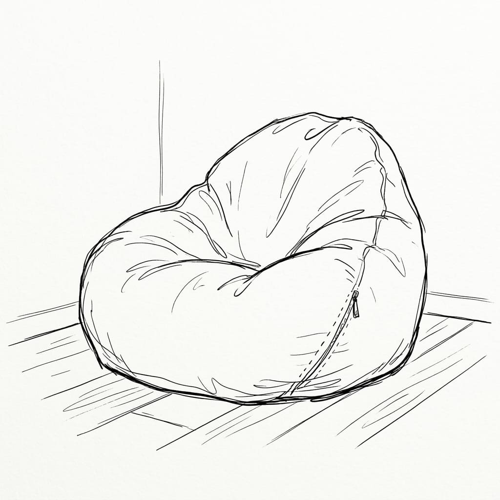 Bean_bag_chair drawing idea