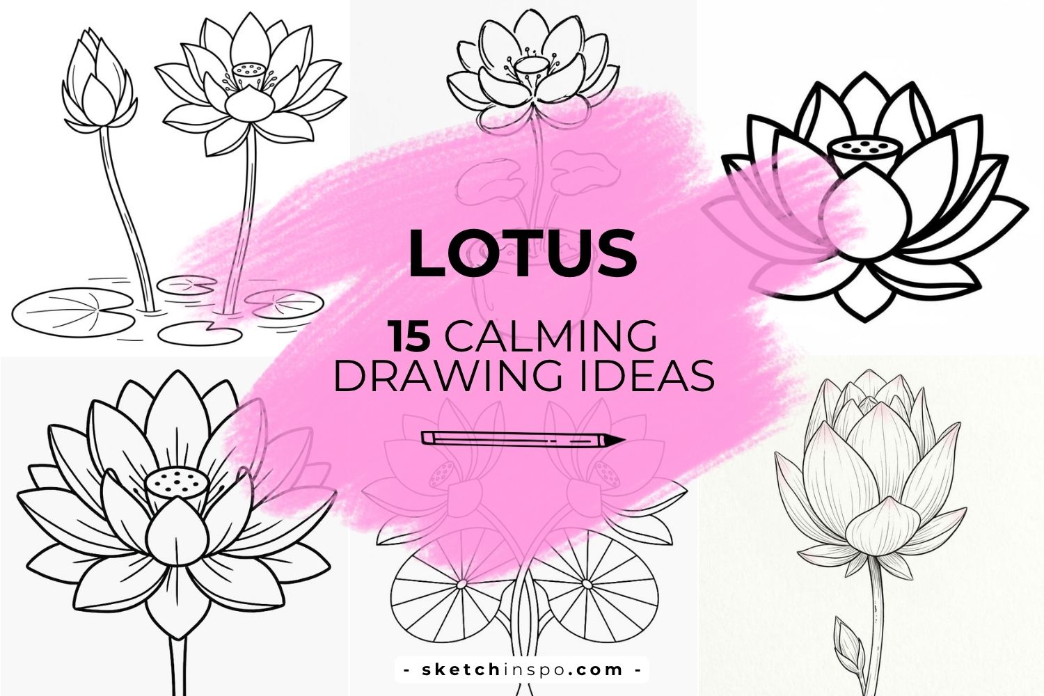Calming Lotus Drawing Ideas